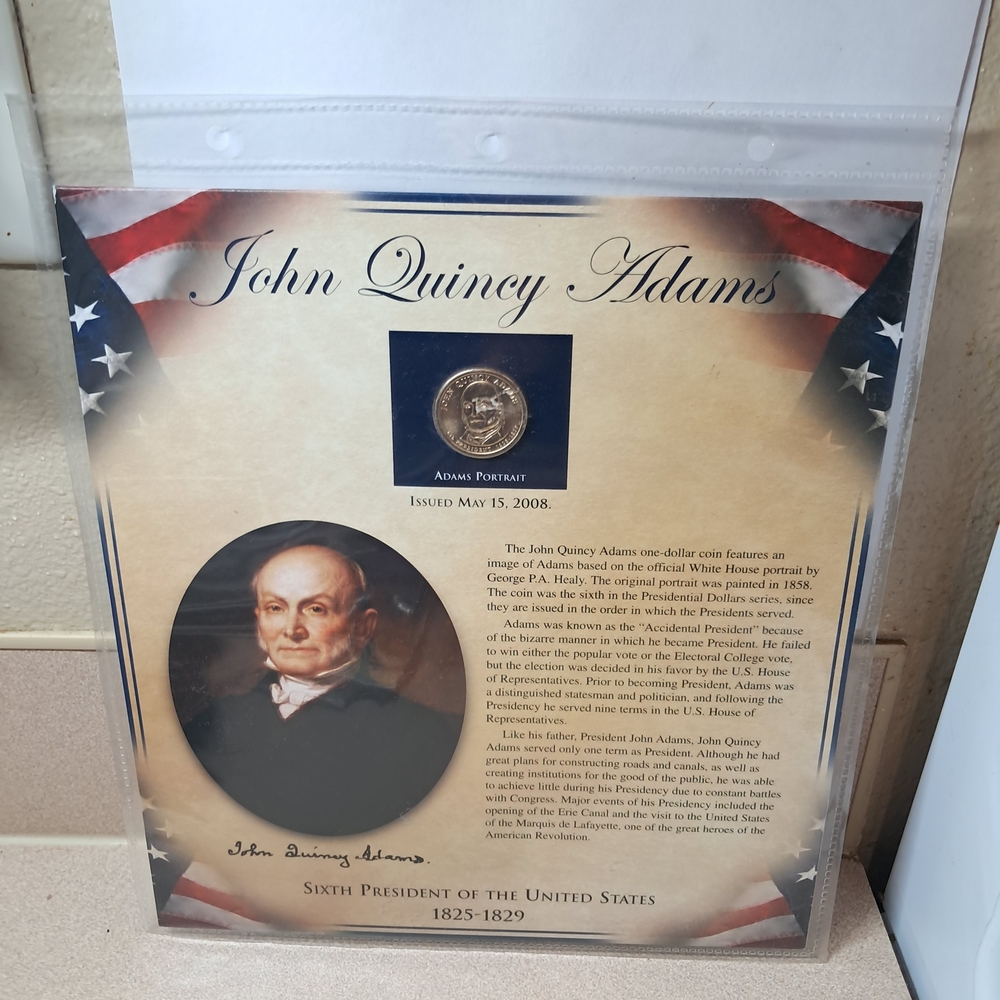 John Quincy Adams Commemorative Coin And Stamps